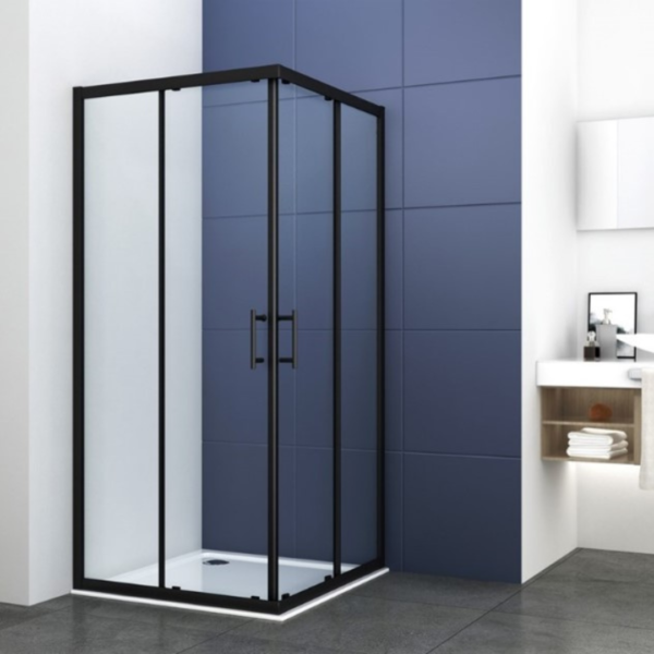 Emporio Bathrooms - Arley Ralus 6 900mm Corner Entry Enclosure Black - 1