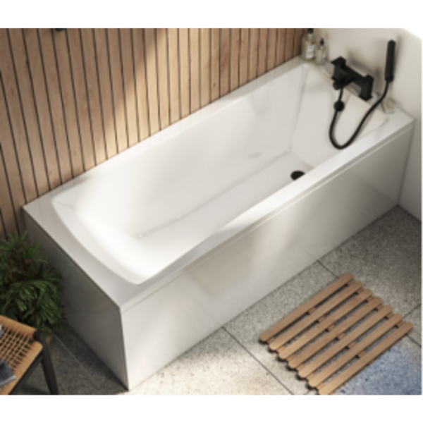 Emporio Bathrooms - Blanc SQUARE SINGLE ENDED BATH 1700 x 700 x400 - 1