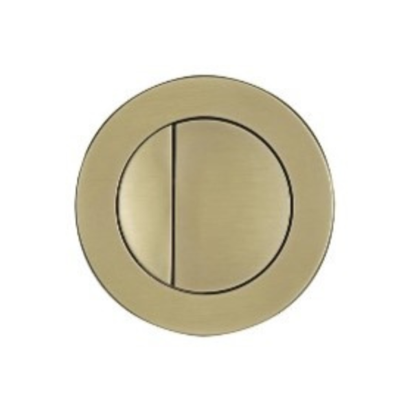 Emporio Bathrooms - Synergy Fluid Alternate Flush Button Brushed Brass - 1