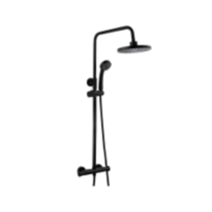 Trisen Harik 2 Round Expo Adj Thermo Shw Set Black
