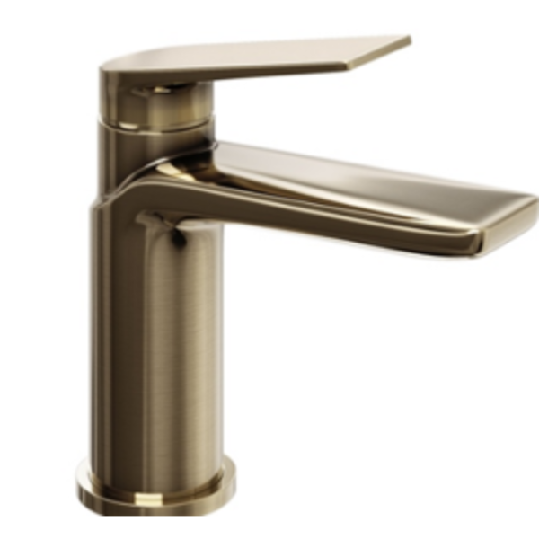 Emporio Bathrooms - Trisen Roveri Basin Brushed Brass (No Waste) - 1