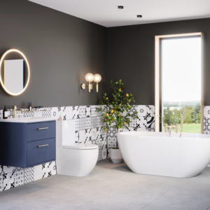 Emporio Cresta 600 Matt Blue Vanity Unit 2 Draw
