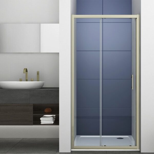 Emporio Bathrooms - Arley Ralus 1200 Sliding Door Brushed Brass - 1