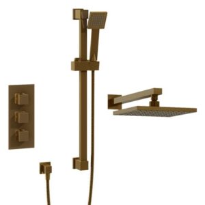 Moy Valve, Head and Slide Rail Brushed Brass Concealed