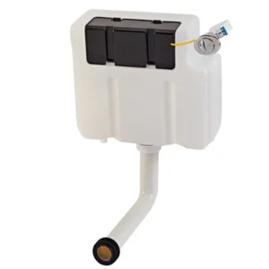 Cyclone dual flush concealed cistern Includes chrome flush button