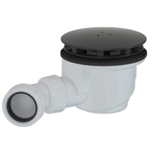 90mm Matt Black Fast Flow Waste